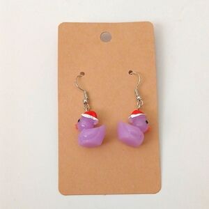Fashion Jewelry Purple Duck Earrings